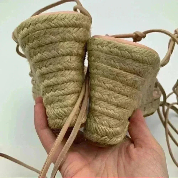 Ralph Lauren Purple Collection sandals 8.5 pink Italian leather Espadrilles - Picture 7 of 11